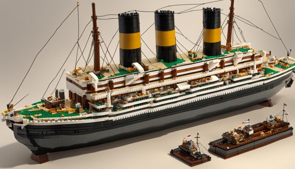 bouwen titanic met lego