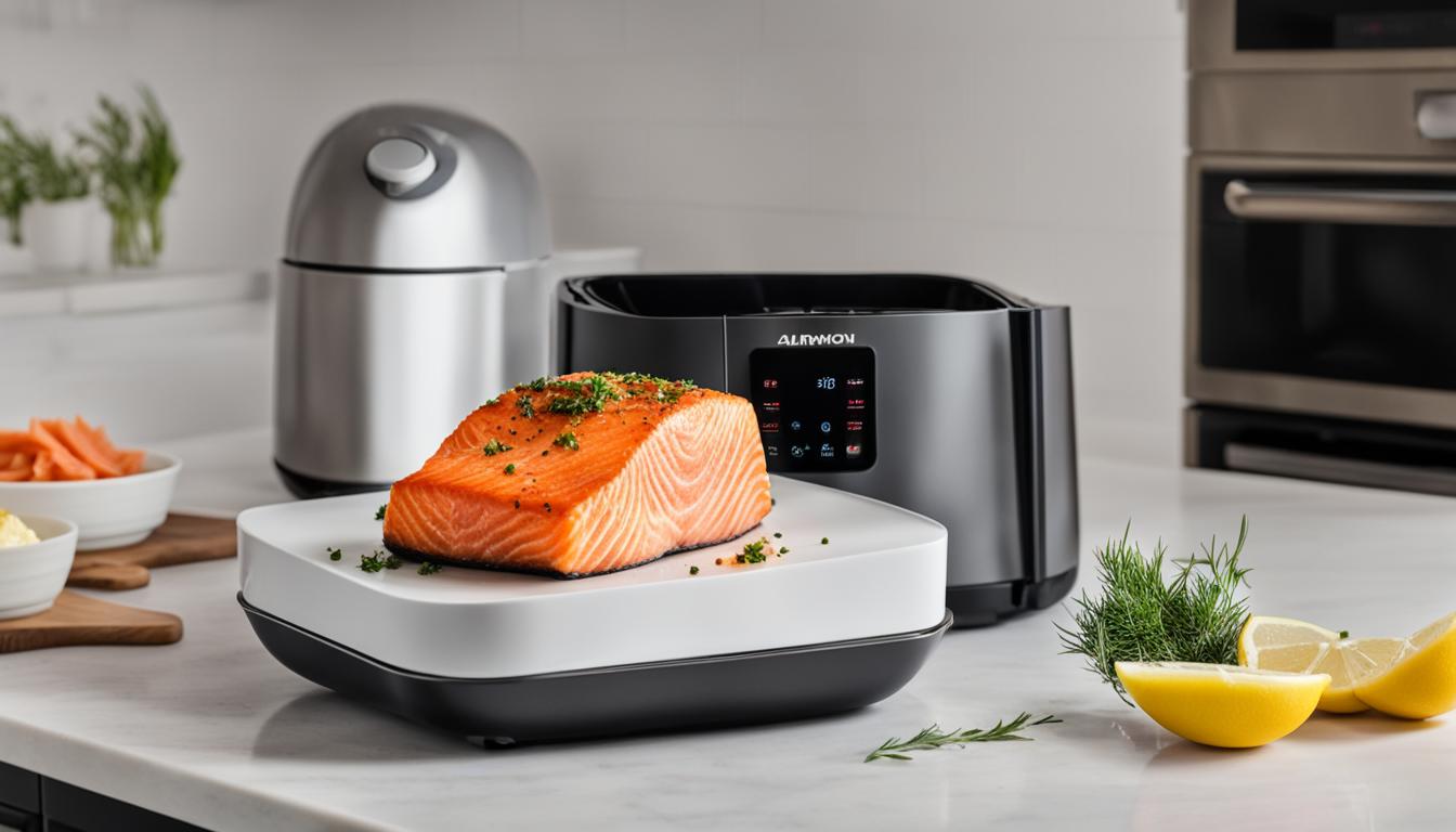 hoe lang zalm in airfryer